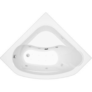 Allibert - Baignoire balnéo d'angle lucina essentia - tablier acrylique inclus - massage eau + air 140 x 140 cm - Blanc - Publicité