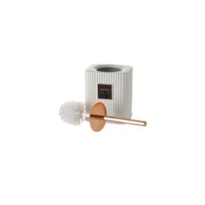 Brosse WC céramique blanc et cuivre Bath