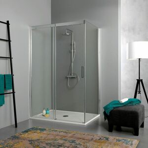 KIAMAMI VALENTINA Cabine De Douche Crystal 6 Mm Mesure 140X70 Porte Coulissante - Publicité