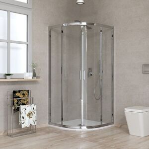 Cabine de douche semi-ronde 90 x 90 verre transparent Ercos Gold  90x90 cm (88-90 x 88-90)