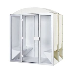 Cabine de hammam 4 places complète 190 x 130 x 225 cm en acrylique + porte et vitres pret à monter Desineo - Publicité