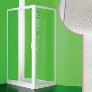 FORTE Parois cabine de douche coulissante avec ouverture centrale h 185 en acrylique mod. Mercurio 90x120 cm - Publicité