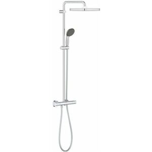 Grohe - Colonne de douche avec mitigeur thermostatique Vitalio Start 250, douche,50% d'économie d'eau, tete de douche 250mm, 26696000 - Publicité