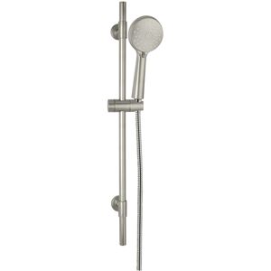 Wenko - Set de douche Young pour la salle de bain Pomme douche 3 fonctions, Flexible douche 150cm, Convient pour chauffe-eau instantané, Raccord universel ½, Argenté mat - Gris - Publicité