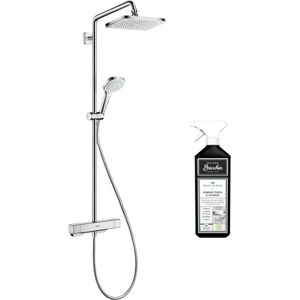 Hansgrohe - Colonne de douche thermostatique Croma e 280 EcoSmart chromée + nettoyant Briochin - Chromé - Publicité