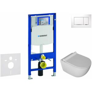 Geberit Duofix - Set de bâti-support, cuvette Gaia et abattant softclose, plaque de déclenchement Sigma30, blanc/chrome SANI11CA3106 - Publicité