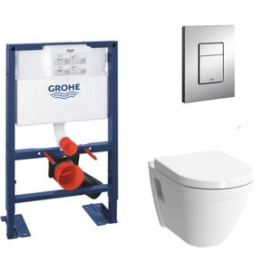 Pack wc Rapid sl 82cm autoportant + cuvette Vitra S50 + Plaque Skate chrome (RapidSL82-S50softclose-1) - Grohe - Publicité