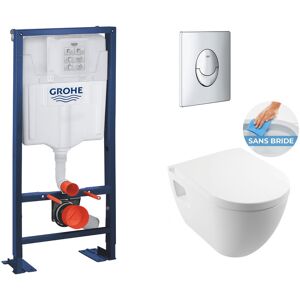 Grohe Rapid SL Bâti Support autoportant, cuvette Serel SM26 sans bride avec abattant frein de chute (AutoportantSM26.2) - Publicité