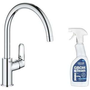 Grohe - Robinet de cuisine Start Flow Quickfix + nettoyant GrohClean - Chromé - Publicité