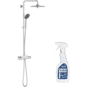 Grohe - Colonne de douche avec mitigeur thermostatique Vitalio Joy System 260 avec nettoyant GrohClean - Chromé - Publicité