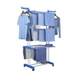 Herzberg Home&living - Herzberg HG-8034BLU: Porte-vêtements de Déménagement - Bleue