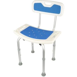 WYCTIN Hofuton Chaise de Douche, Siège de Douche, pour Personnes âgées et Handicapées, Réglable en Hauteur, Bleu Blanc - Publicité
