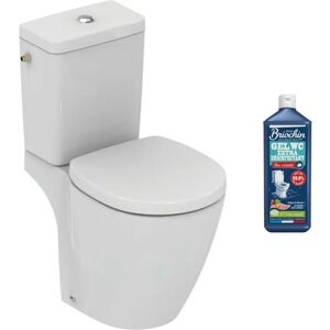 Ideal Standard - wc à poser angle Connect space avec abattant + nettoyant - Blanc - Publicité