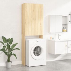 Meuble pour machine à laver Chêne sonoma 64x25,5x190 cm - Inlife - Publicité