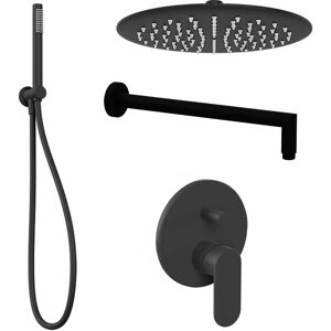 Kit de douche complet noir mat Ercos Versilia  Noir mat - Noir mat