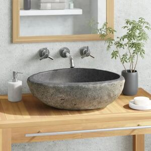 Vidaxl - Lavabo en pierre de rivière Ovale 29-38 cm - Publicité