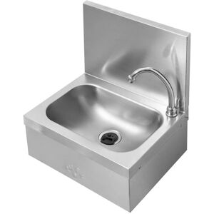 - Lave-Main Mural Lavabo à Commande Fémorale Au Genou Robinet 140mm Inox/Laiton