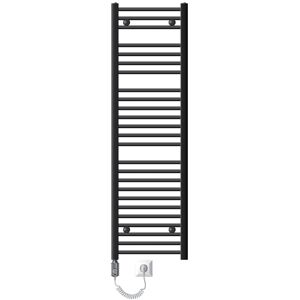 LuxeBath Radiateur Electrique Sahara 400x1500mm, Anthracite, Sèche-serviettes en Panneau, Raccordement Latéral Droit, Barre Chauffante Thermostat 900W et Affichage Numérique, pour Salle de Bain - Publicité