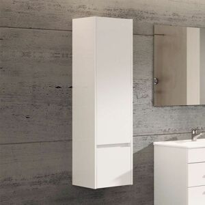 DUCHA Meuble colonne pour salle de bain 35x32x130cm – 1 porte et un tiroir blanc - Publicité