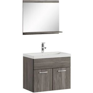 Meuble de salle de bain Montreal 02 Badplaats 60 cm Chene Gris - Armoir - Chene gris - Publicité