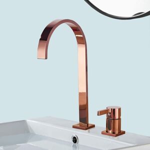 ZAMERY Mitigeur de Lavabo Doré rose Vasque à Poser, Mitigeur pour Vasque, Robinet de Lavabo Haut Salle de Bains Haute Qualité en Acier Inoxydable Résistant à l'usure, Mousseur Remplaçable, Robinettrie Or ros - Publicité