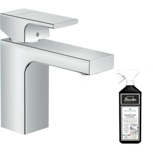 Hansgrohe - Mitigeur lavabo 100 avec tirette et vidage chrome + nettoyant Briochin - Chromé - Publicité