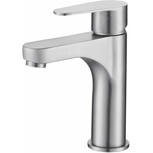 Allibert - Robinet salle de bain Mitigeur lavabo canggu en acier inoxydable avec cartouche céramique acs 4,5 x 14,8 x 14,5 cm - Inox brossé - Publicité