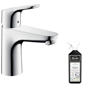 Mitigeur lavabo Hansgrohe Focus 100 Chromé + nettoyant Briochin - chrome - Publicité