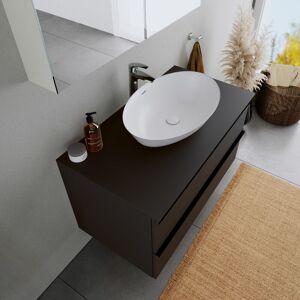 Duravit - Vasque Lavabo design oval à poser Lave main fonte minérale Salle de bain - Blanc mat - 60x40x14cm - duraport Blanc mat - Publicité