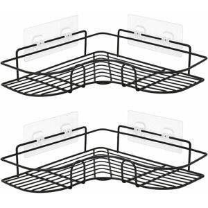 Norcks - Lot de 2 Etagere Douche Angle Sans Percage, Etagere Salle de Bain, Porte Savon Douche Inox Pour Salle de Bain, Accessoires Salle de Bain, - Publicité