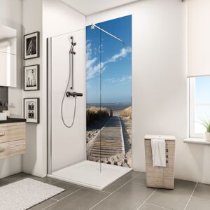 Schulte - Panneau mural 90 x 210 cm, revêtement pour douche et salle de bain, DécoDesign photo Ponton de la mer du nord - Publicité