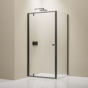 Paroi de douche verre 6mm Cabine de douche intégrale Parre douche angle portes pliantes - NT604 flex - Toutes tailles dispo - 100cm, 90cm, Noir mat - Bernstein - Publicité