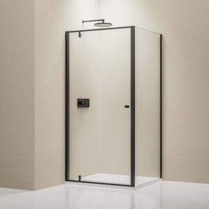 Paroi de douche verre 6mm Cabine de douche intégrale Parre douche angle portes pliantes - NT604 flex - Toutes tailles dispo - 90cm, 100cm, Noir mat - Bernstein - Publicité