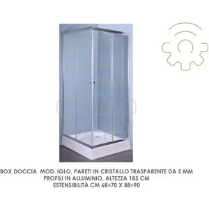 INFERRAMENTA Paroi de douche mod Iglo mur verre transparent sA rigraphiA 5 mm Hauteur 185 cm ExtensibilitA 68 70 cm x 88 90 - Publicité