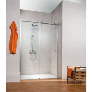 Schulte - Porte de douche coulissante, verre 8 mm, profilé aspect chromé, MasterClass 120 x 200 cm - Publicité