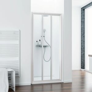 Porte de douche coulissante, profilé alu-argenté, verre 3 mm Schulte 80 x 185 cm - Publicité