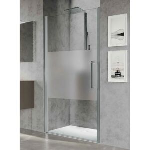 Novellini - Porte de douche Young 1B pivotante accès de face - 970 à 1010mm - verre transparent - Publicité