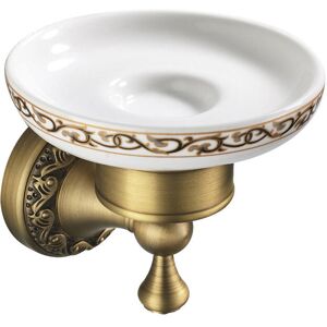 Linghhang - Porte Savon Coupelle de Couleur Bronze avec Fixation Mural Porte Savon De Douche en Laiton dans Le Style Antique de Haute Qualité avec Design Intemporel Idéal pour Salle de Bain Toilette - yellow and white - Publicité