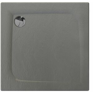 Allibert- Receveur de douche extra-plat texture effet pierre MOONEO CARRE 80 x 80 cm gris - Gris minéral - Publicité