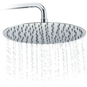 Pommeau de douche rond pluie tête de douche 300 mm pomme en inox effet miroir brillant, argenté - Relaxdays - Publicité