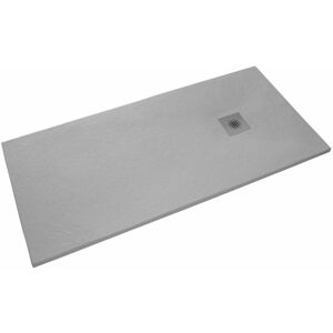 Receveur de douche rectangulaire Stone 120x80 cm marbre coulé, gris ( STONE12080SGR) - Siko - Publicité