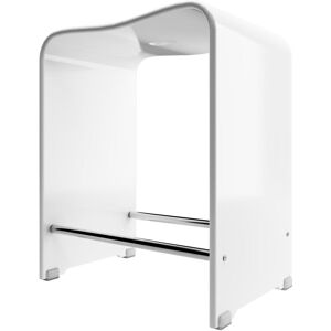 Tabouret ergonomique de salle de bain avec pieds antidérapants, blanc, Schulte, 39 x 27 x 47 - Publicité