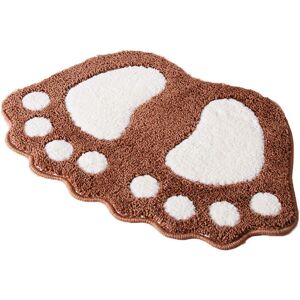 Ensoleille - Tapis de salle de bain antidérapant, tapis de douche de salle de bain à grands pieds, tapis de porte absorbant l'eau(marron) - Publicité