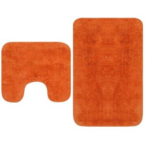 LE POISSON QUI JARDINE Tapis de salle de bain Orange + Tapis de wc - Toilettes - Orange - Publicité