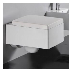 Rue Du Bain - wc Suspendu Rectangle avec Abattant - Céramique Blanc - 52x39 cm -Kube - Publicité