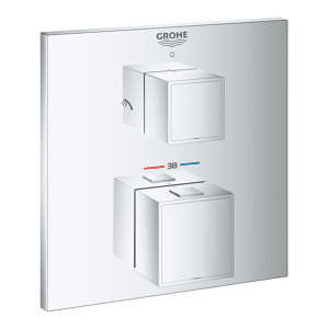 GROHE Grohtherm Cube - Façade pour mitigeur thermostatique douche pour 2 sorties chrome