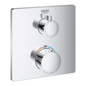 GROHE Grohtherm - Facade pour mitigeur thermostatique douche pour 2 sorties chrome