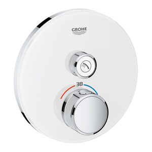 GROHE Grohtherm SmartControl - Façade pour mitigeur thermostatique pour 1 sortie chrome / blanc lune
