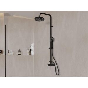 Shower & Design Colonne de douche en acier inoxydable noir mat - 127 cm - AITA