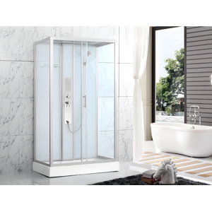 Shower & Design Cabine de douche hydromassante ALDABRA - L120 x l80 x H215 cm